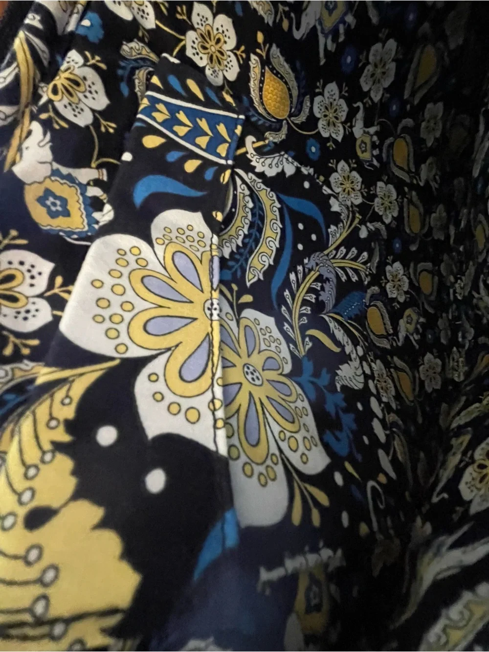 Vera Bradley Black Yellow Blue Laptop Sleeve